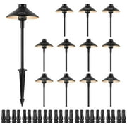 VEVOR Low Voltage Landscape Path Lights, 3W 210LM 12V-24VAC/DC,IP66 Waterproof for Yard Garden Sidewalk 12 Pack